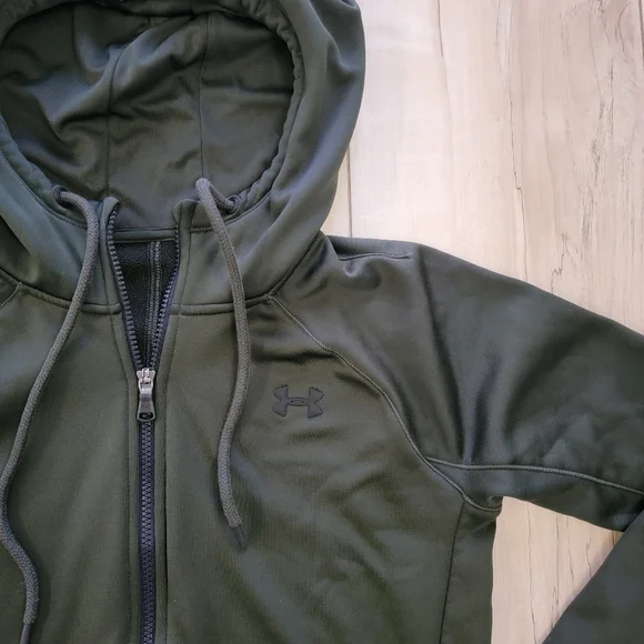 Under Armour - Dark Green Hoodie - Size Small - Picture 2 of 5